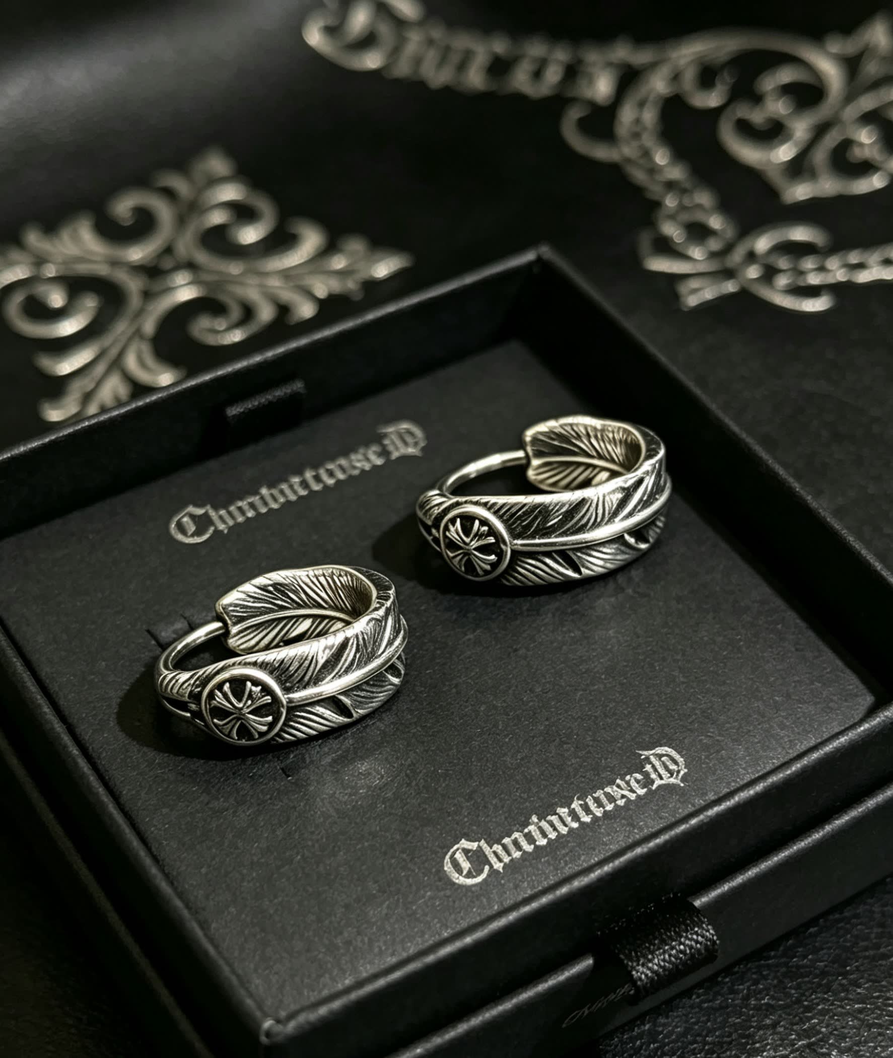 Chrome Hearts Leaf Design Earrings